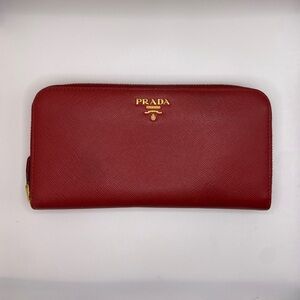 Prada Scarlet Leather Wallet